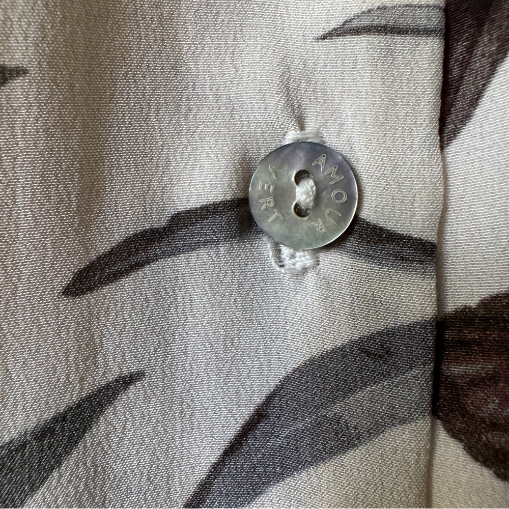 100% Silk Amour Vert Botanical Midi Skirt - Picture 2 of 10